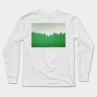 Forest Reflecting In The Calm Water Long Sleeve T-Shirt